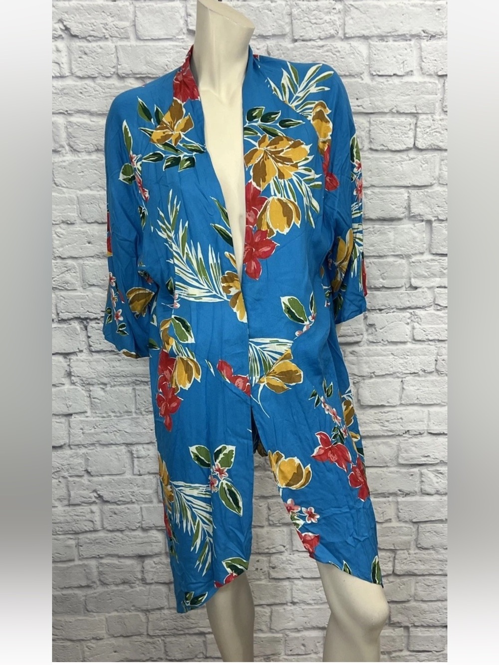 PATRONS OF PEACE MULTI COLOR FLORAL PRINT KIMONO JACKET SIZE M